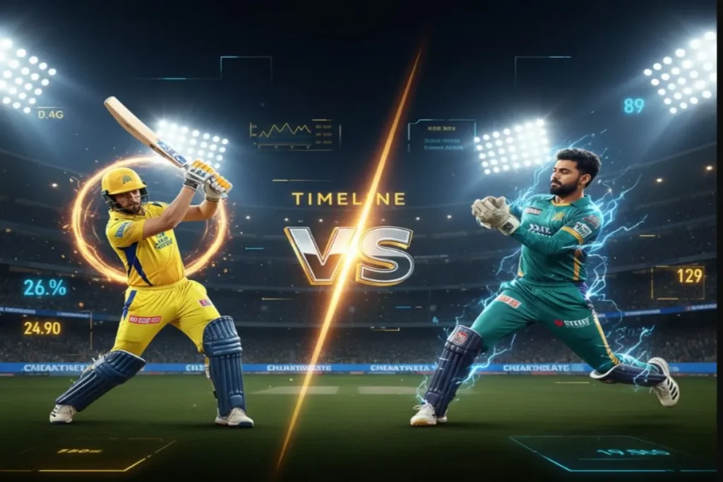 Chennai Super Kings Vs Lucknow Super Giants Timeline