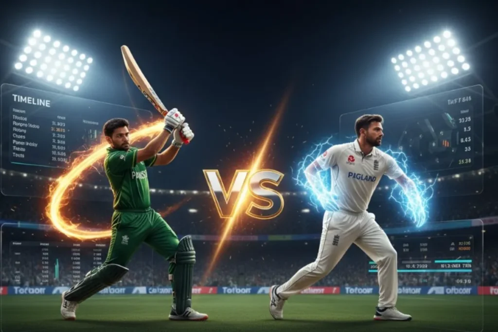 Pakistan National Cricket Team Vs England Cricket Team Timeline