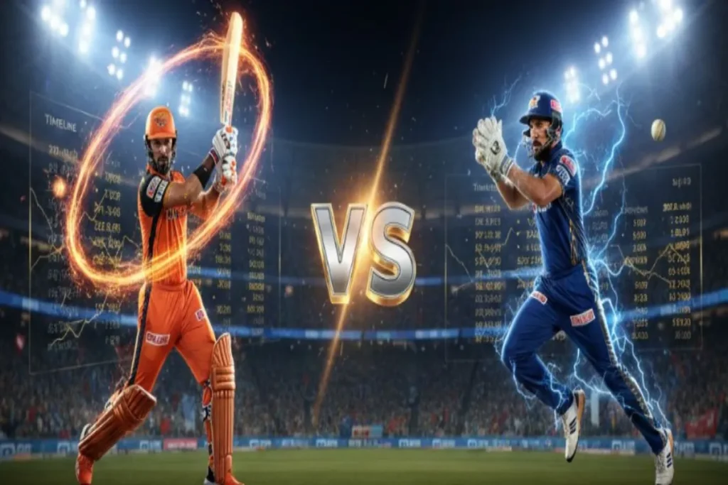 Sunrisers Hyderabad vs Mumbai Indians Timeline