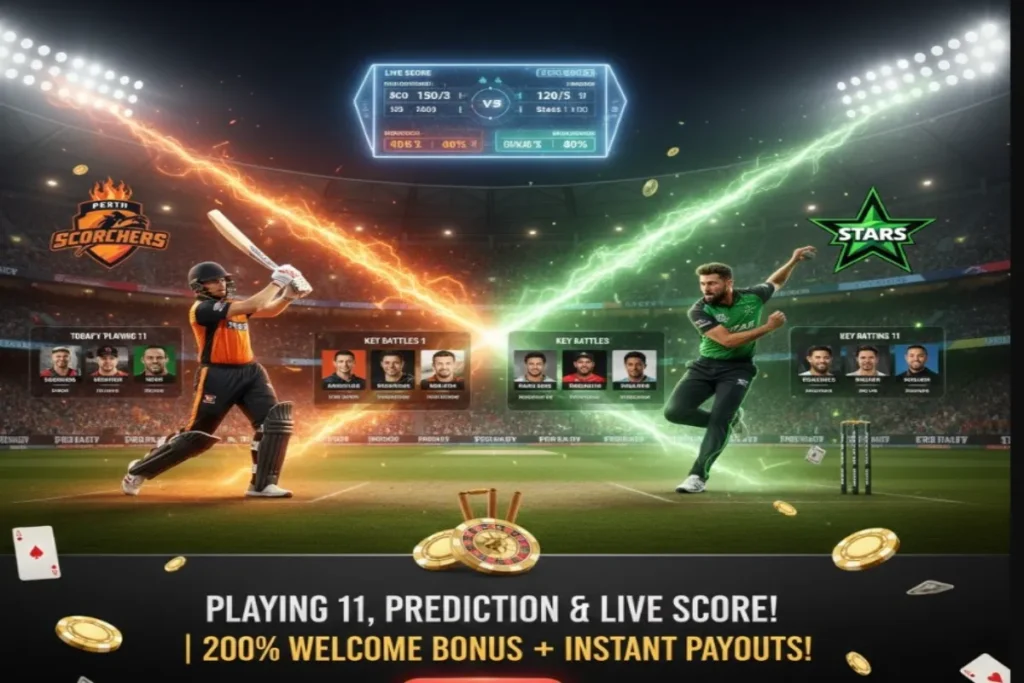 Perth Scorchers vs Melbourne Stars – Playing 11, Prediction & Score