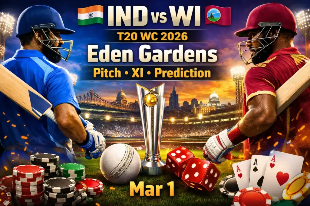 IND vs WI T20 World Cup 2026: Eden Gardens Pitch, XI, Prediction