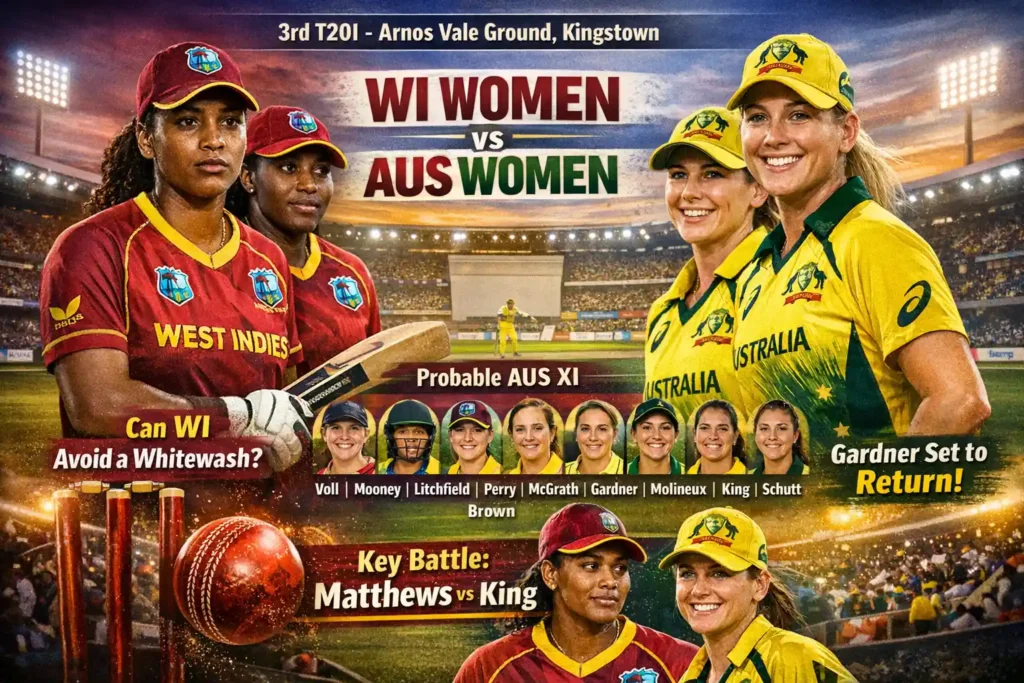 WI Women vs Aus Women 3rd T20i