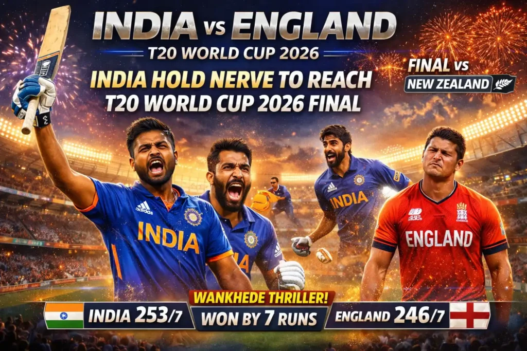IND vs ENG: India Hold Nerve to Reach T20 World Cup 2026 Final